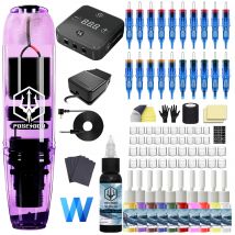 Tattoo Kit POSEIDON Neue Wired Tattoo Stift Kit Für Permanent Make-Up Tattoo Maschine Kit Hohe Qualität Tattoo Netzteil Tattoo Gun