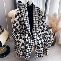 Neue Hahnentritt Design Winter Warme Kaschmir Jacquard Schals Hohe Qualität Frauen Verdicken Wrap Schal Damen Wolle Pashmina Schal