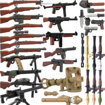 5/10 WW2 żołnierze broń akcesoria do klocków budowlanych dwukolorowa maszyna drukarska karabin