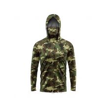 Angeln Hoodie Shirts mit Maske UV-Schutz Angeln Kleidung Herren Langarm Wandern Sportbekleidung T-Shirts
