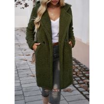 Jastie 2024 Herbst und Winter Lamm wolle Jacke Damen lässig lose Kapuzen strick jacke Damen großen Revers Langarm Mantel