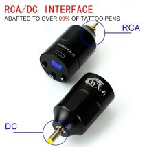 Portable WX-6 Wireless Tattoo Power Supply Fast Charging Rechargeable Tattoo Batterry For Tattoo Pen Machine RCA/DC Interface