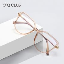 O-Q CLUB Stilvolle Anti-Blaulicht-Lesebrille mit großem Rahmen, individuell verschreibungspflichtige ophthalmologische Rahmen, Herren-Sonnenbrille, weiblich # 2210