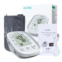 Aicare Medical Digital Blood Pressure Monitor Upper Arm Automat Meter PR Portable Adjustable Large Cuff BP Monitors for Home Use