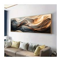 1pc Frameless Modern Abstract Wave Art Canvas Poster, Cuadros No Frame, for Bedroom and Living Room Decoration Wall Art