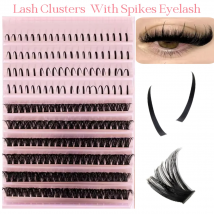MIAOJIE Lash 5D Cluster 100D Lash Spikes Wimpern Flauschiges Volumen Einzelwimpern DIY Spiky Lash Extension Mega Cluster Wimpern