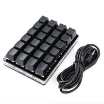Niestandardowa klawiatura mechaniczna Mini USB 24-klawiszowa czarno-biała klawiatura do gier Sayo urządzenia skrót programowalne klawisze klawiatury makro