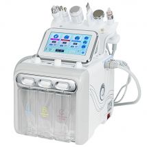 6 In 1 idro dermoabrasione idrogeno ossigeno macchina per il viso viso pulito rimozione di punti neri RF Scrubber per la pelle Aqua dispositivi per la cura del viso