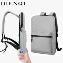 DIENQI Neue Ultra-dünne Laptop Rucksack Für 14 "15,6" Laptop Mann Tasche Multi-verwenden Frauen Männer arbeit Tasche Wasserdichte Dünne Computer Rucksack