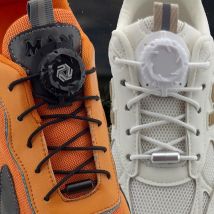 1/2Pair Automatic Shoelaces Without Ties Thick Rope Tennis Sneakers Shoelace Install Simple Swivel Buckle Laces Shoe Accessories