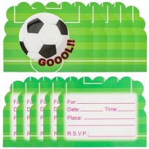 10/20/30 Stück Fußball-Party-Einladungen, Sport-Themenpapier, Cartoon-Einladungskarten für Kinder, Jungen, Geburtstag, Babyparty-Dekorationen