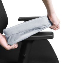 Bürostuhl-Armlehnenbezüge für Ellenbogen und Unterarme, unterstützt 2-teiliges Set, Schwammsamt, 4 Farben, Armbezug, Stuhlhusse