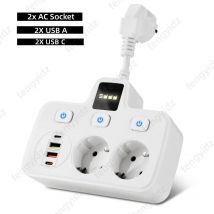 Steckdose Ladegerät EU Stecker Steckdosenleiste TYPE-C Adapter USB Schnellladegerät Smart Home Steckdose Verlängerungssteckdose mit Nachtlicht