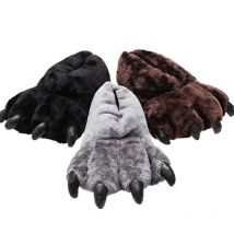 Unisex Chunky Bigfoot Schuhe Damen Bärentatze Hausschuhe Paare Männliche Slipper Home Indoor Furry Slides Größe 35-43 Damenschuhe