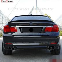 Hinten Dach Flügel Für BMW 7er F01 Limousine Stamm Spoiler 2008-2014 Glänzend Schwarz Carbon Faser Heckspoiler auto Zubehör