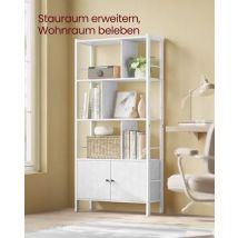 VASAGLE Bücherregal, Standregal, Bücherschrank mit 4 offenen Regalebenen