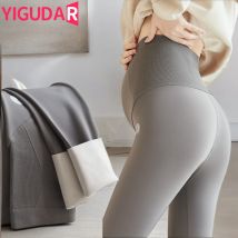 Mutterschaft Leggings warme Winter Stretch Samt verstellbare Strumpfhose Hosen schwangere Frauen Kleidung Schwangerschaft Fotoshooting Hose