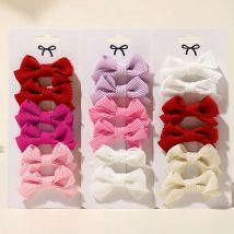 6 stücke süße Schleifen Haars pange Set für Baby Mädchen Cord Material süße Pony Haar Griffe Boutique Kinder Kopf bedeckung