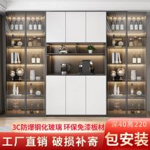 Custom. [Beautiful and Elegant] Sideboard Cabinet Wall Clearance Home High Cabinet Wine Cabinet Living Room Full Set Dining Room