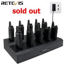 10 Pezzi All'ingrosso Mini Walkie Talkie Retevis Ricaricabili Radio Ricetrasmittenti RT622 PMR446 per Hotel Ristoranti Negozi