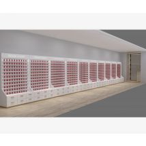 MDF Material Holz Nagellack Vitrine Design/Nagels tudio Display Vitrine für Nagels tange