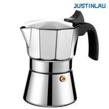 JUSTINLAU 150/300ML Octagonal Stainless Steel Coffee Pot Moka Pot Italian Home Espresso Maker Hand Brewing Coffee Accessories