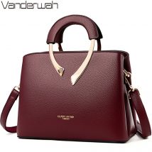 ECHTE VANDERWAH Hohe Qualität Pu Leder Casual Tote Luxus Handtaschen Frauen Taschen Designer Schulter Umhängetaschen für Frauen 2025,