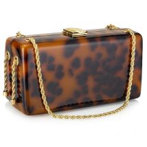 Leopard Marmorierung Acryl Clutch Tasche Frauen neue Abend party Abschluss ball Kette Umhängetasche Luxus Kupplungen Hochzeit Braut Handtasche