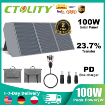 Ctolity faltbares Solarpanel, 400 W / 200 W / 100 W / 54 W Solargenerator mit PD-Box-Ladegerät, XT60 USB-Anschluss, Camping-Außenenergie
