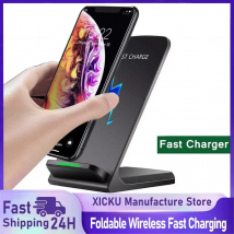 Kabellose Ladestation Kopfhörer- und Handy-Schnellladegerät Halterung für iPhone 17 16 15 14 13 Pro Max Samsung S24 S23 Xiaomi
