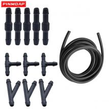 1 Set Kit giunto per tubo di spruzzo per auto Ugello di spruzzo per rondella tergicristallo anteriore 12 pezzi Giunto per tubo ugello
