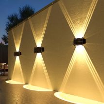 Kinkiet solarny Zewnętrzne światło słoneczne LED Wodoodporne w górę i w dół Świecące oświetlenie Balkon Yard Garden Lights Decoration