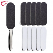 Pedicure Rasp File Callus Remover Foot Files Pedicure Pads Stainless Handle Silencer For Foot Care Tools Replaceable Sandpaper