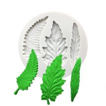 Blätterförmige 100% Platin-Silikonform für Zuckerguss, Fondant-Kuchendekorationswerkzeuge, Backzubehör
