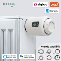 Tuya ZigBee 3,0 TRV Thermostat Heizkörper Stellventil Smart Programmierbare Temperatur Controller Alexa Google Sprachsteuerung