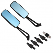 Motorrad schwarz 8mm und 10mm Universal Rückspiegel für Honda Yamaha Kawasaki Suzuki