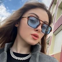 Vintage Metallrahmen Quadratische Damen Sonnenbrille Marke Schwarz Rechteck Coole Herren Sonnenbrille Polygon Sonnenbrille für Männlich Weiblich ﻿