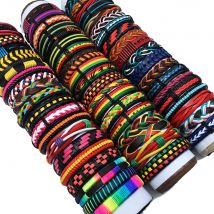 Zufällig 6 Teile/los Oder Spezifische 6 Teile/satz Handgemachte männer frauen Multi-farbe Surfer Leder Manschette Armbänder schmuck Party Geschenk MX14