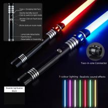REikirc Ulepszona wersja wykrywanie grawitacji świetlna szabla 2 w 1 7-kolorowa metalowa laserowy