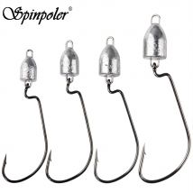 Spinpoler Bass Swing Jig Head Crappie Lure Ned Texas Rigs Angelausrüstung 3,5 g/5 g/7 g/10 g Bullet Offset Weedless Worm Jigheads Pesca