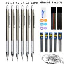 0,3/0,5/0,7/0,9/1,3/2,0mm Mechanische Bleistift Büro Schule Schriftlich Kunst Malerei Werkzeuge Metall automatische Bleistifte Kreative Schreibwaren