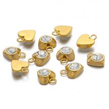 20 pz/lotto in Acciaio Inox Cuore Zircone Pendenti E Ciondoli Stella Pendenti per Orecchini Collana Materiale FAI DA TE Squisiti Gioielli Artigianato Risultati