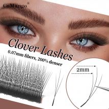 CoMango Przedłużanie rzęs w kształcie litery W, rzęsy 3D W Spark Clover, gotowe rzęsy objętościowe w kształcie wachlarza, sztuczne rzęsy z norek, makijaż.