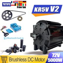 Kunray KR5V Kits de conversión de Motor eléctrico BLDC 72V 5000W Actualización de Motor Razor Push Scooter/Go Karts/Motocicleta eléctrica 80A-100A