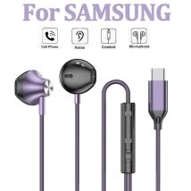 Cuffie cablate per Samsung HiFi Surround In-ear USB tipo C 3.5mm con controllo del cavo auricolari cablati per Galaxy S24 S23 A55 Ultra