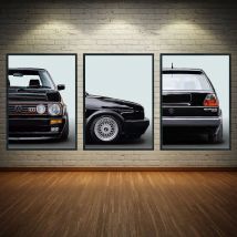 Triade Scandinavo Vintage Car Wall Art HD Tela Pittura a olio Poster e stampe Casa Camera da letto Soggiorno Decor Regalo