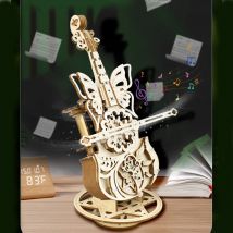 Puzzle 3D Modello di violoncello in legno Assemblaggio fai-da-te Violino Carillon Kit di costruzione Casa Soggiorno Decor Artigianato Regalo per adulti Bambini