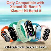 Sportbänder kompatibel mit Xiaomi Mi Band 9/8 wasserdichtes Silikonarmband für Xiaomi Smart Band 9/8 Armband Mi Band 8 Armbänder