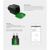 Tuya Wifi EU Socket 16A Inteligentne zewnętrzne wodoodporne gniazdo elektryczne Inteligentna wtyczka z pomiarem energii elektrycznej Alexa Google Home Control