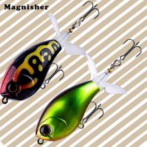 Magnisher neue Top water Köder Zwillinge Propeller Hard Body Angel köder 6,5 cm/7cm Angeln Popper Köder Wobble Bass Tackle